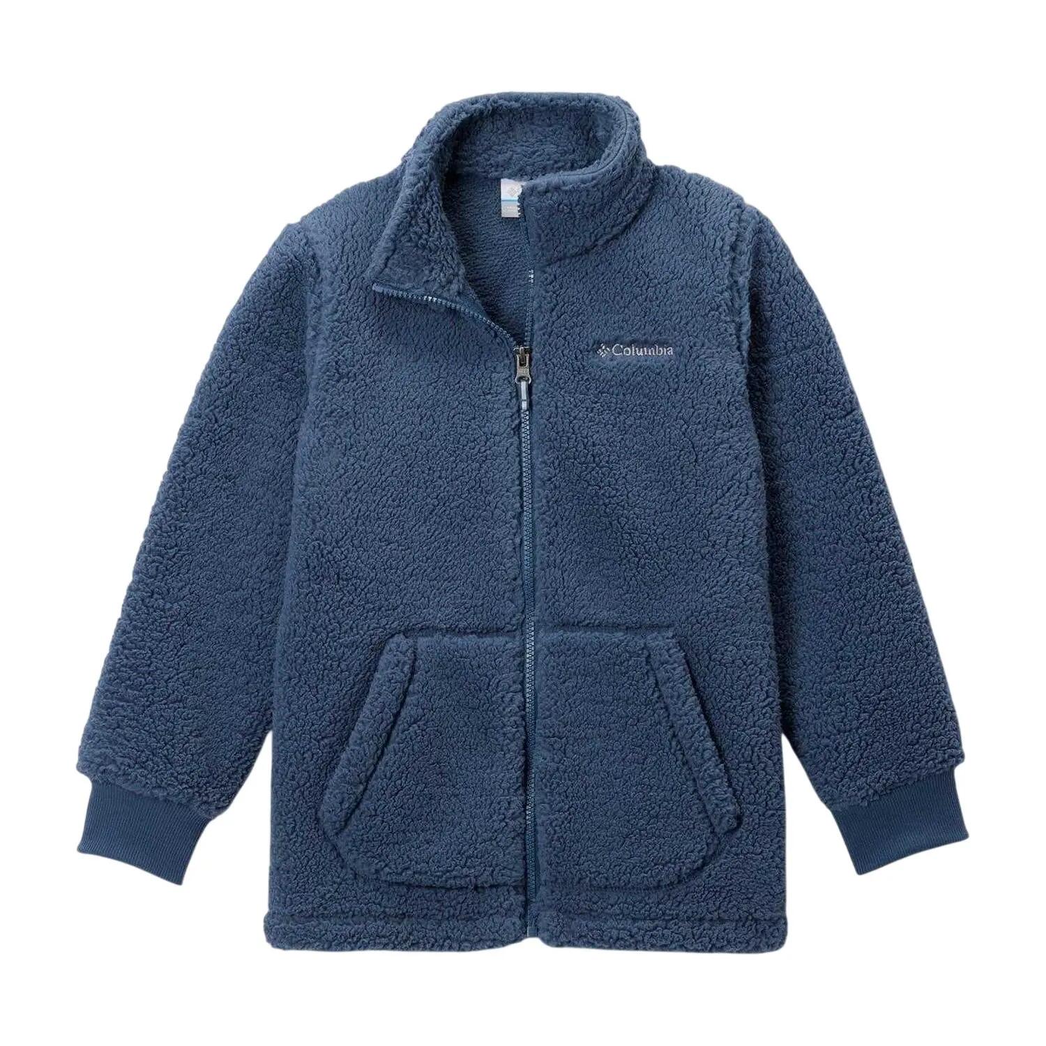 Jacke für , Durchgehender Reißverschluss, Fleece Kinder Blau 2/5