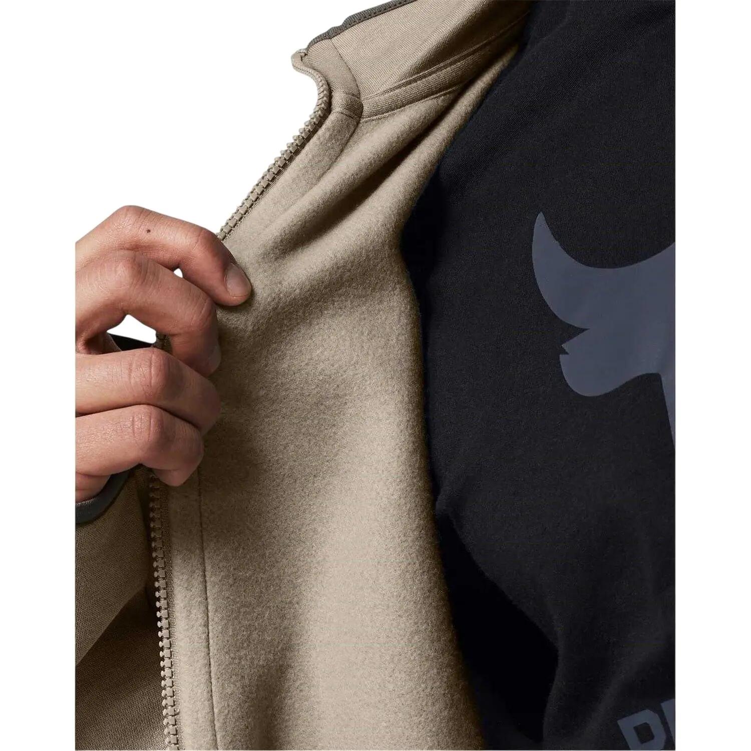 Mens Icon Relaxed Fit Sweat Jacket (Brown) 4/5