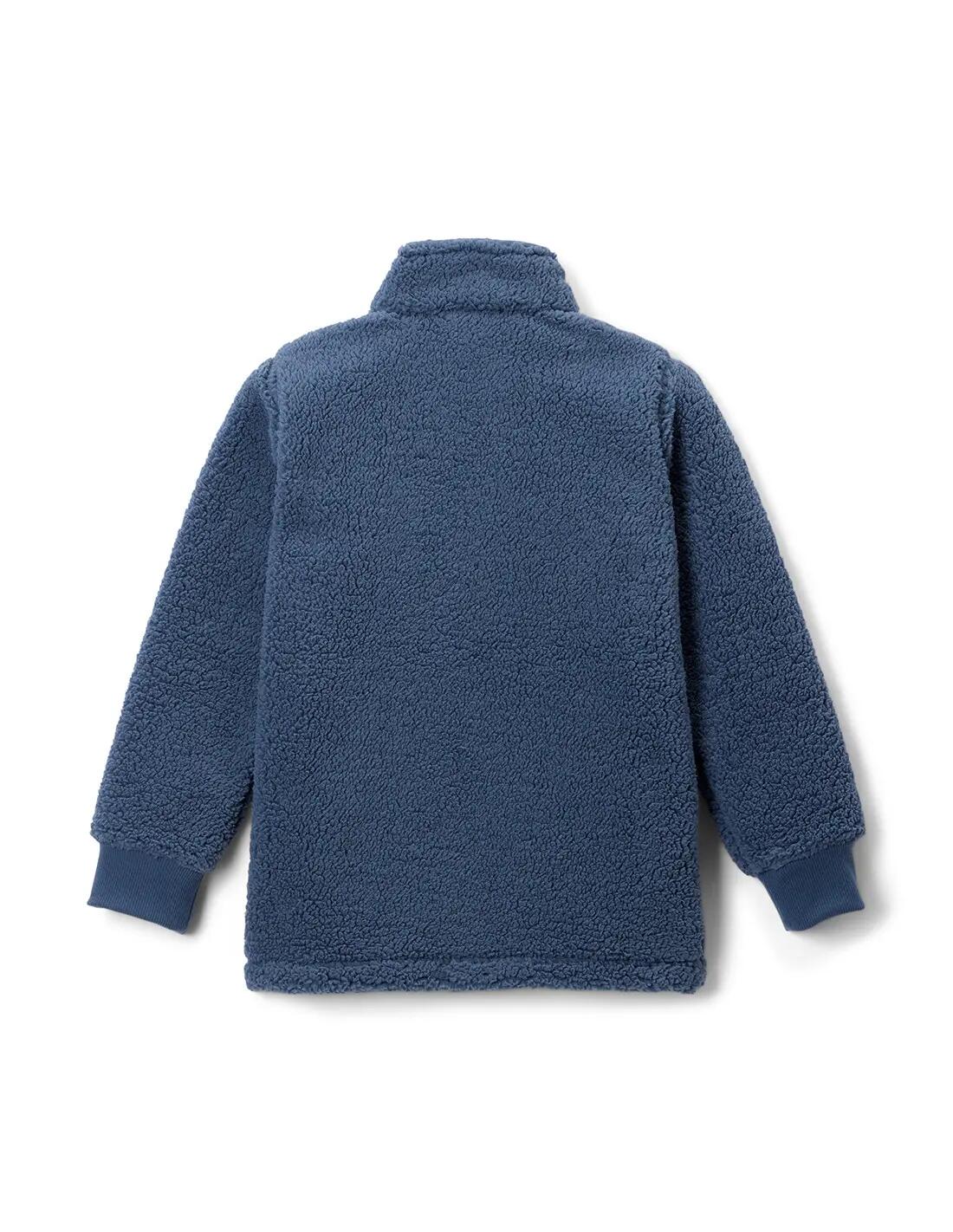 Childrens/Kids Fleece Full Zip Jacket (Blue) 3/5