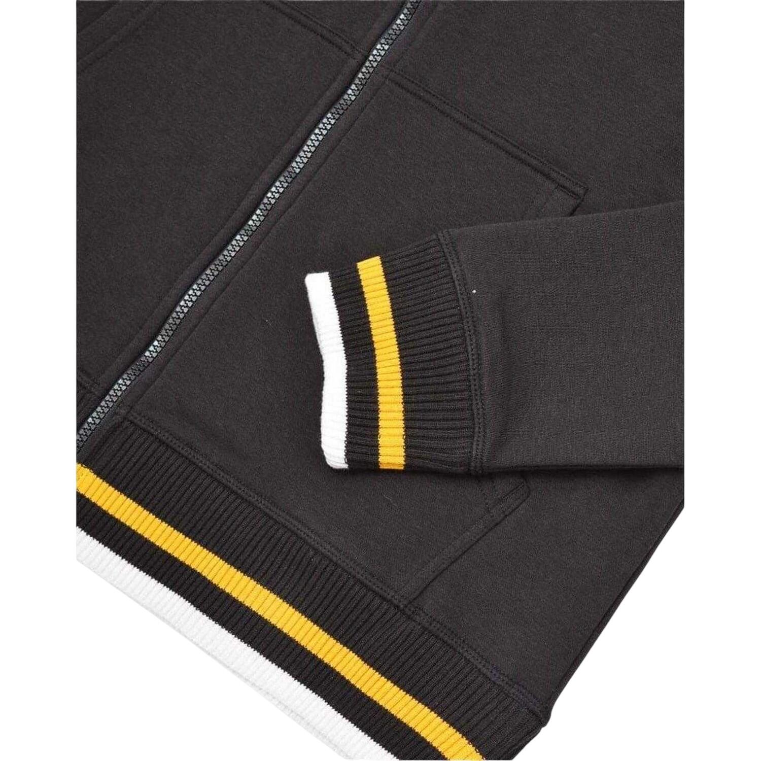 Mens Hooded Sweat Jacket (Black/Gold) 3/3