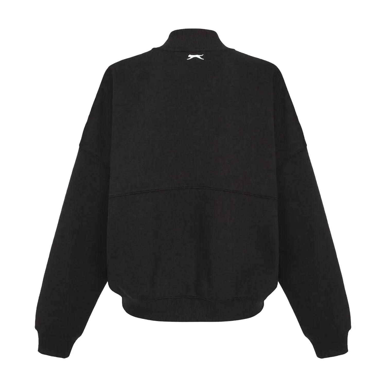 Bomberjacke für , PolyesterBaumwollmischgewebe, Übergroß Damen Schwarz 2/3