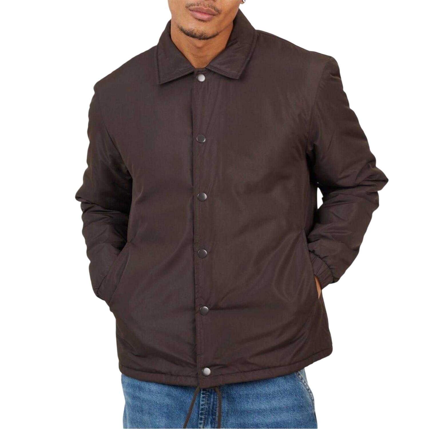 Mens Coach Jacket (Brown) 2/5