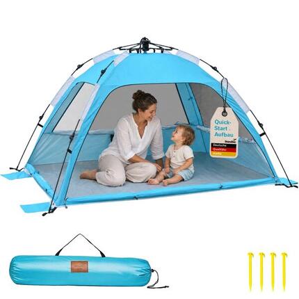 Tente de plage Skugga Quick-Start - Coupe-vent Parasol - Protection UV 80+