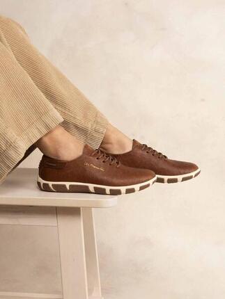 Chaussures - Lifestyle - Femme - Cuir, lacets - JAZARU - Blanc/Argile