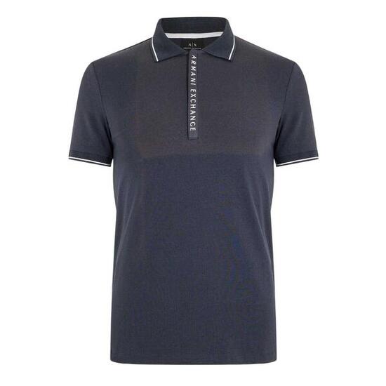 Polo Motif/style À Rayures Homme (Bleu Marine)