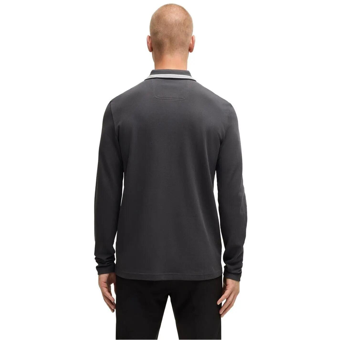 Poloshirt für , Baumwolle, Langärmlig Herren Dunkelgrau 3/5