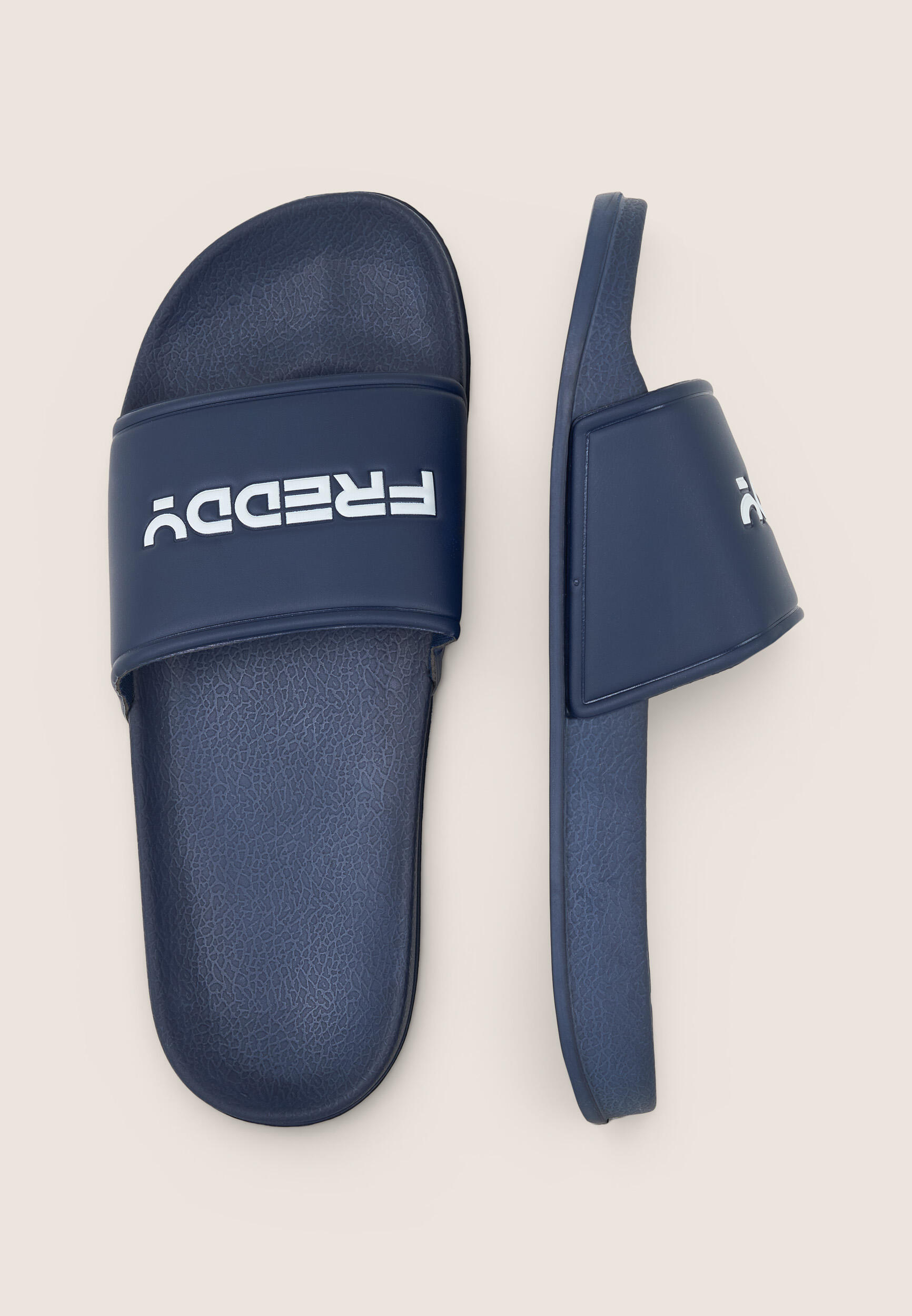 Ciabatte slider uomo con maxi logo a contrasto 3/3