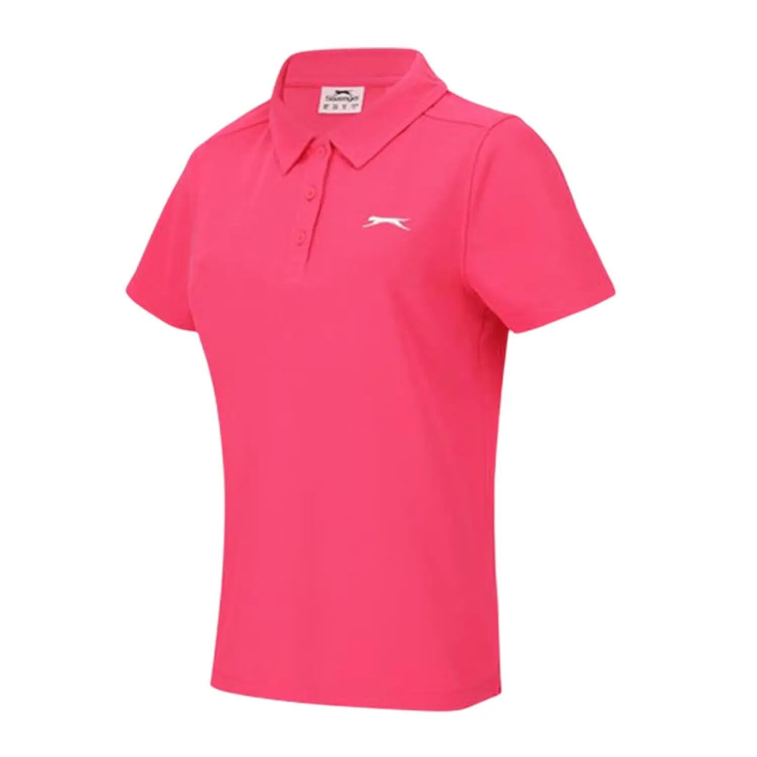 Maglietta Polo Logo Policotone Donna Slazenger Rosa Acceso 3/3