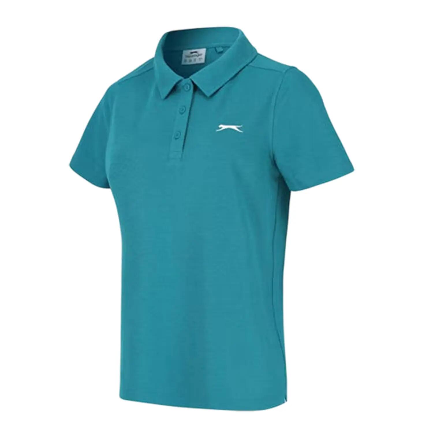Polo Motif/style Logo Femme (Bleu Sarcelle) 3/3