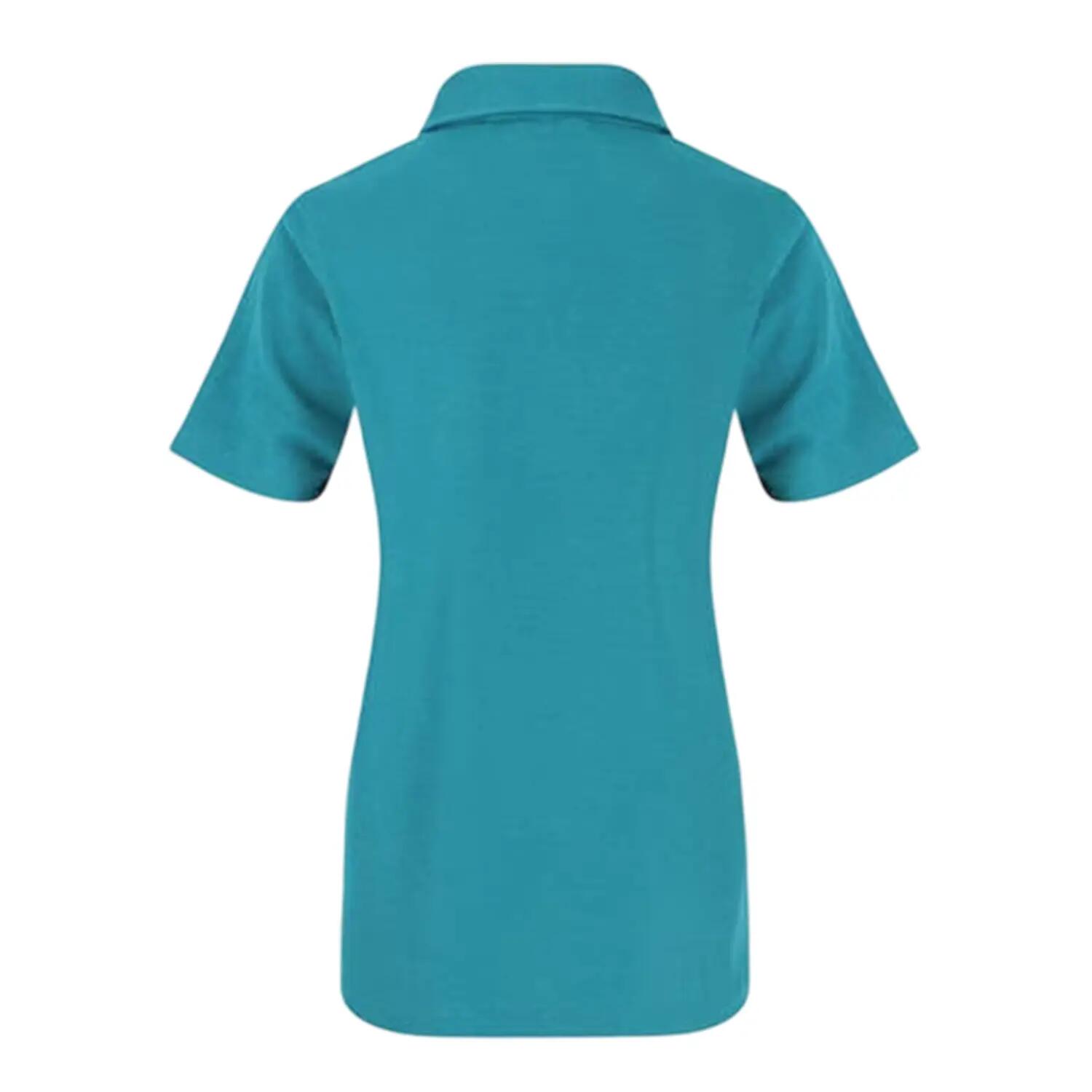 Polo Motif/style Logo Femme (Bleu Sarcelle) 2/3