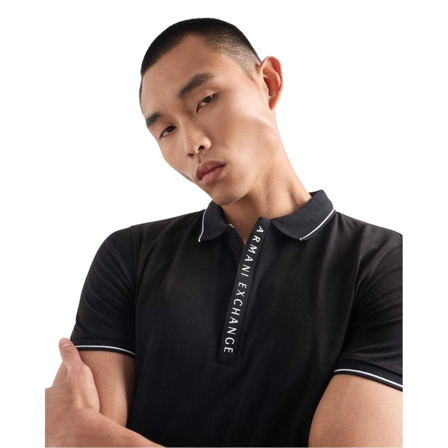 Polo Diseño de Rayas para Hombre Negro 3/3