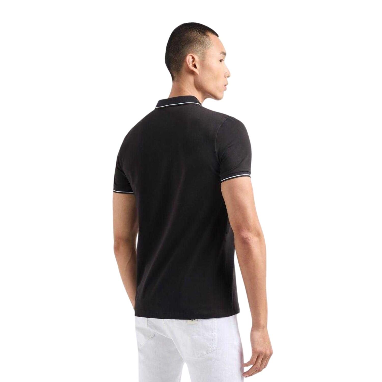 Polo Diseño de Rayas para Hombre Negro 2/3