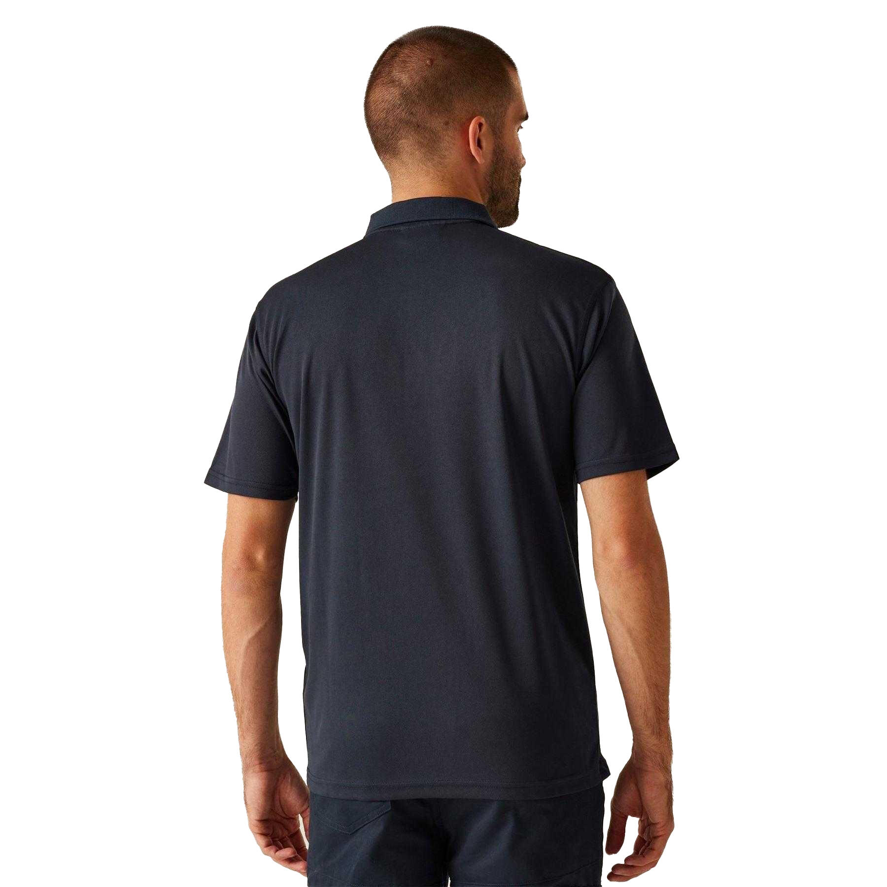 Mens Plain Polo Shirt (Black) 4/4