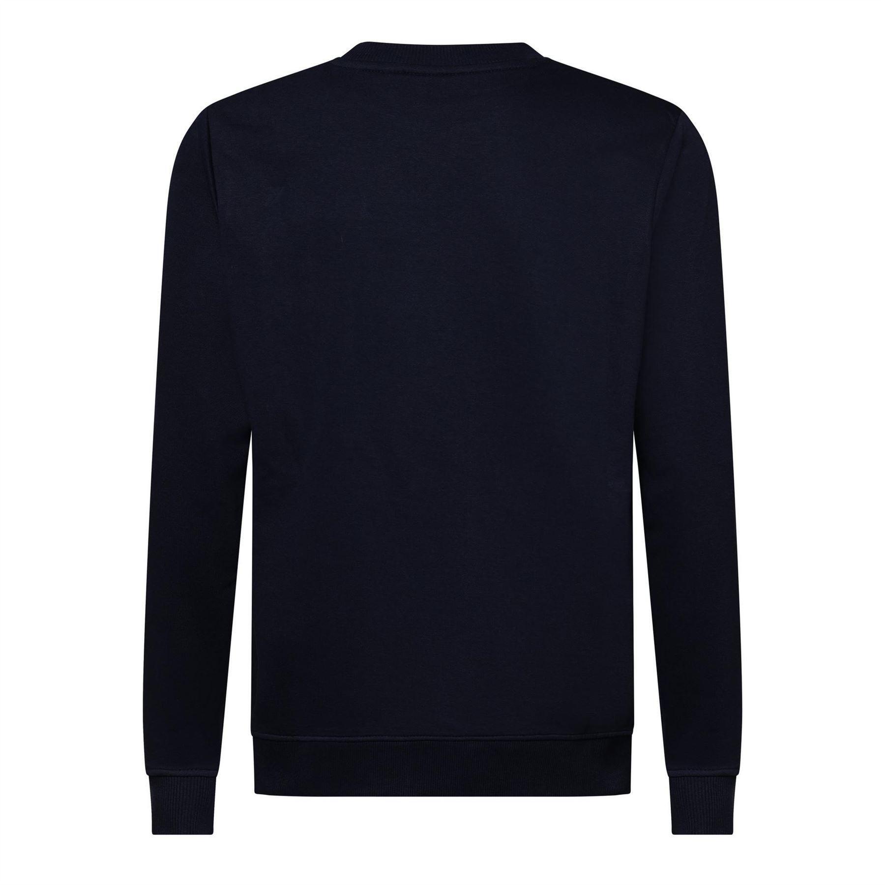 Mens Casper Crew Neck Sweatshirt (Navy) 2/3