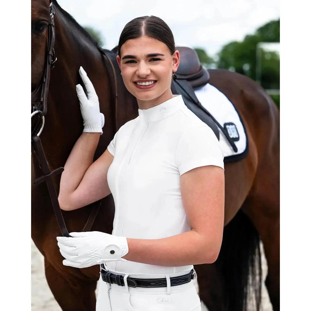 Camicia da concorso equestre da donna QHP Vaila 4/6