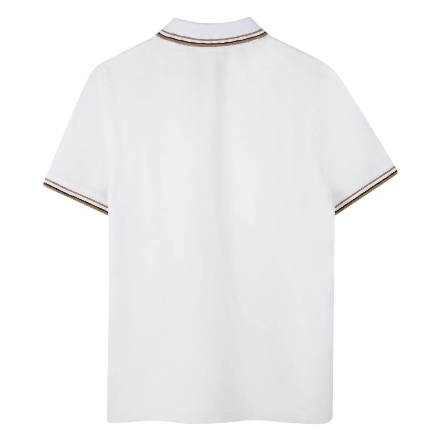 Maglietta Polo Logo Bambini Boss Bianco 2/3