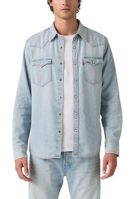 camicia - casual uomo - denim Barstow - azzurro