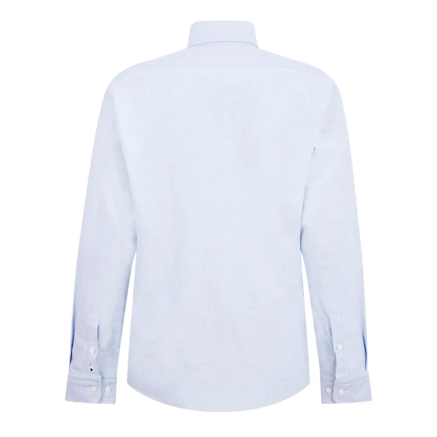 Camicia Button Down Fantasia Collare Manica Lunga Uomo Boss Liam Blu Pastello 2/2
