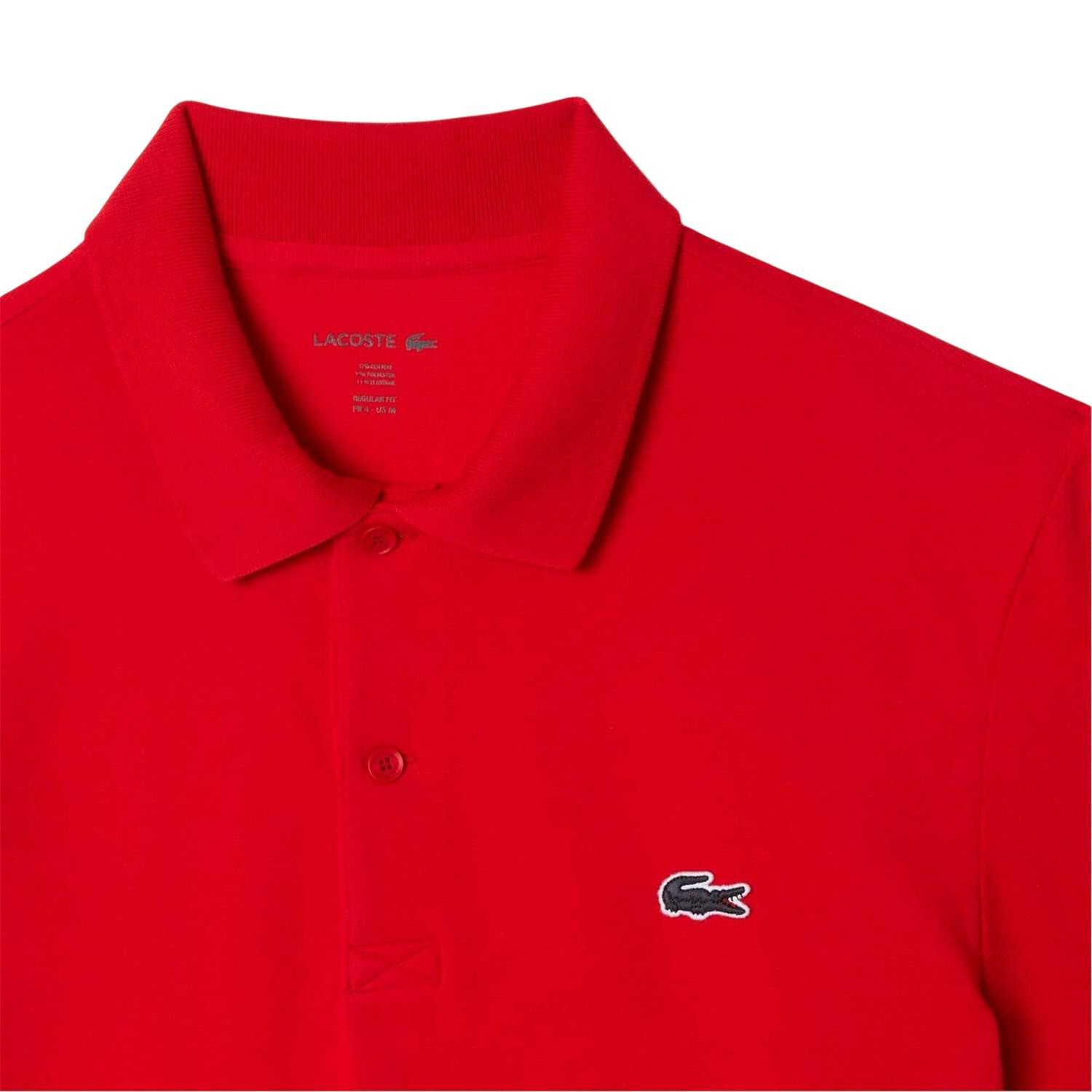 Maglietta Polo Regolare Logo Sul Petto Uomo Lacoste Rosso 3/3