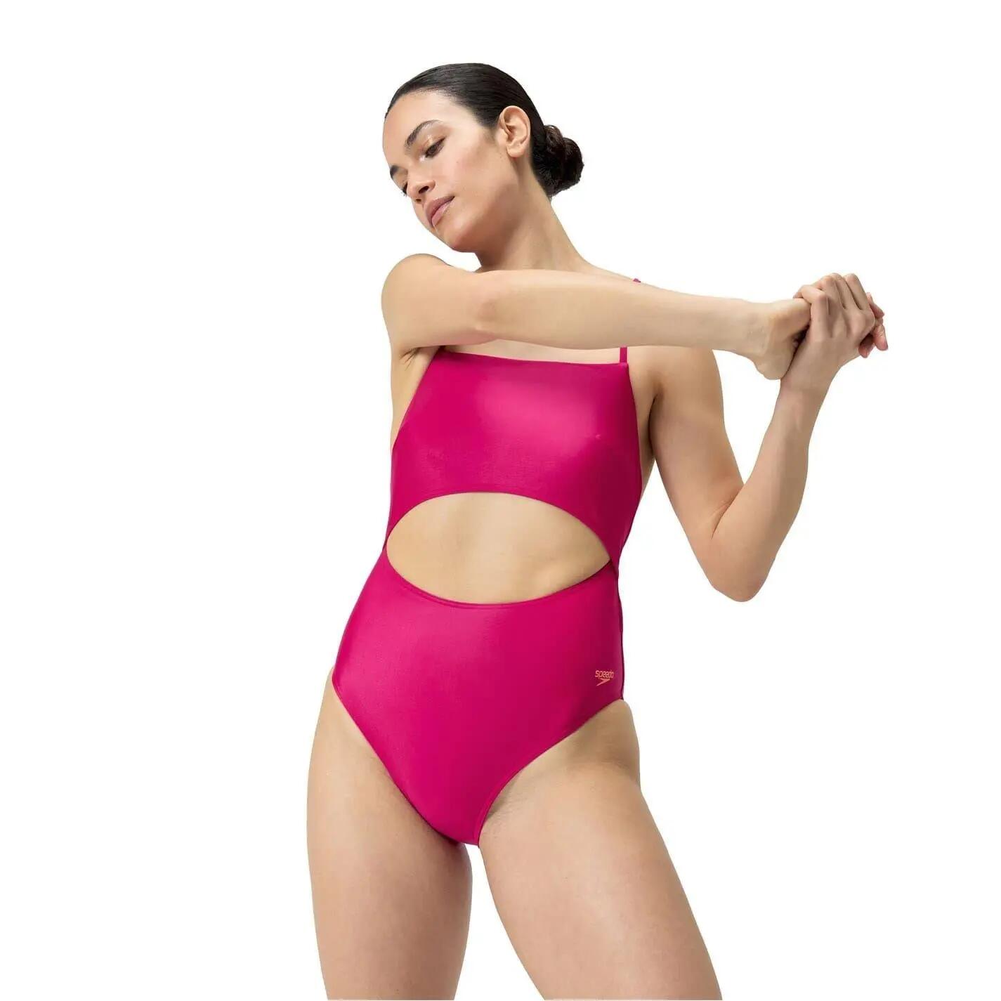 Badeanzug für , Hinten geknotet Damen Violett 4/4