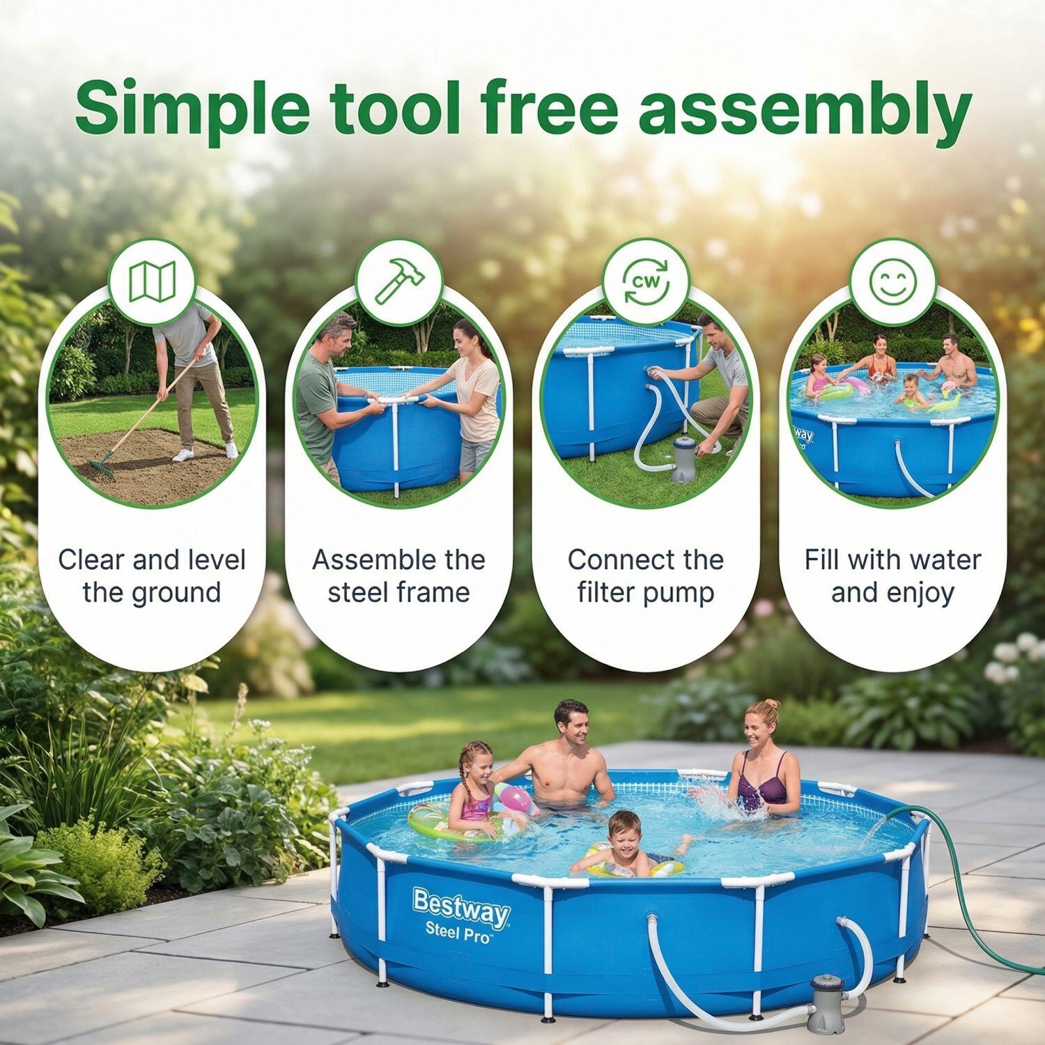 Bestway Steel Pro Ronde - 396x84 cm - 4-pièces  S22755 6/7