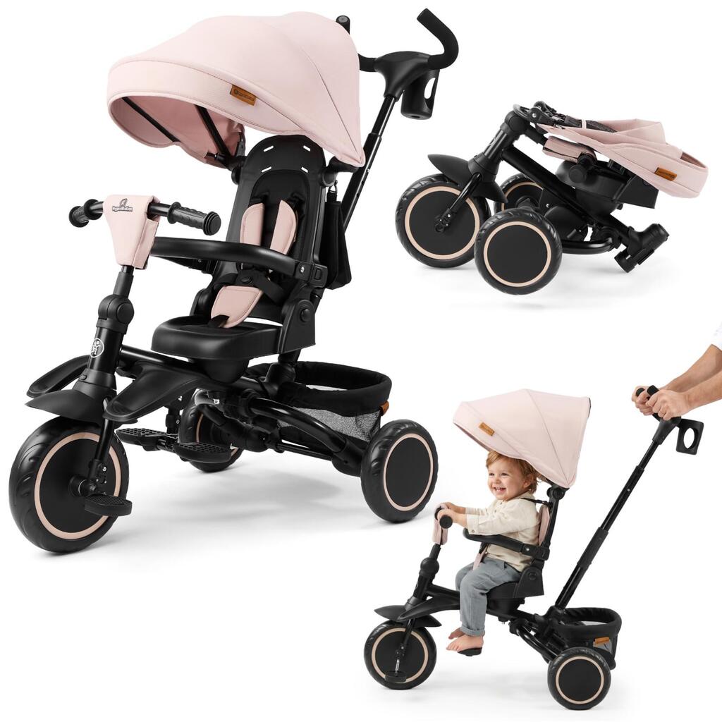Evolving tricycle - 360° foldable seat - Tobi Timber - beige
