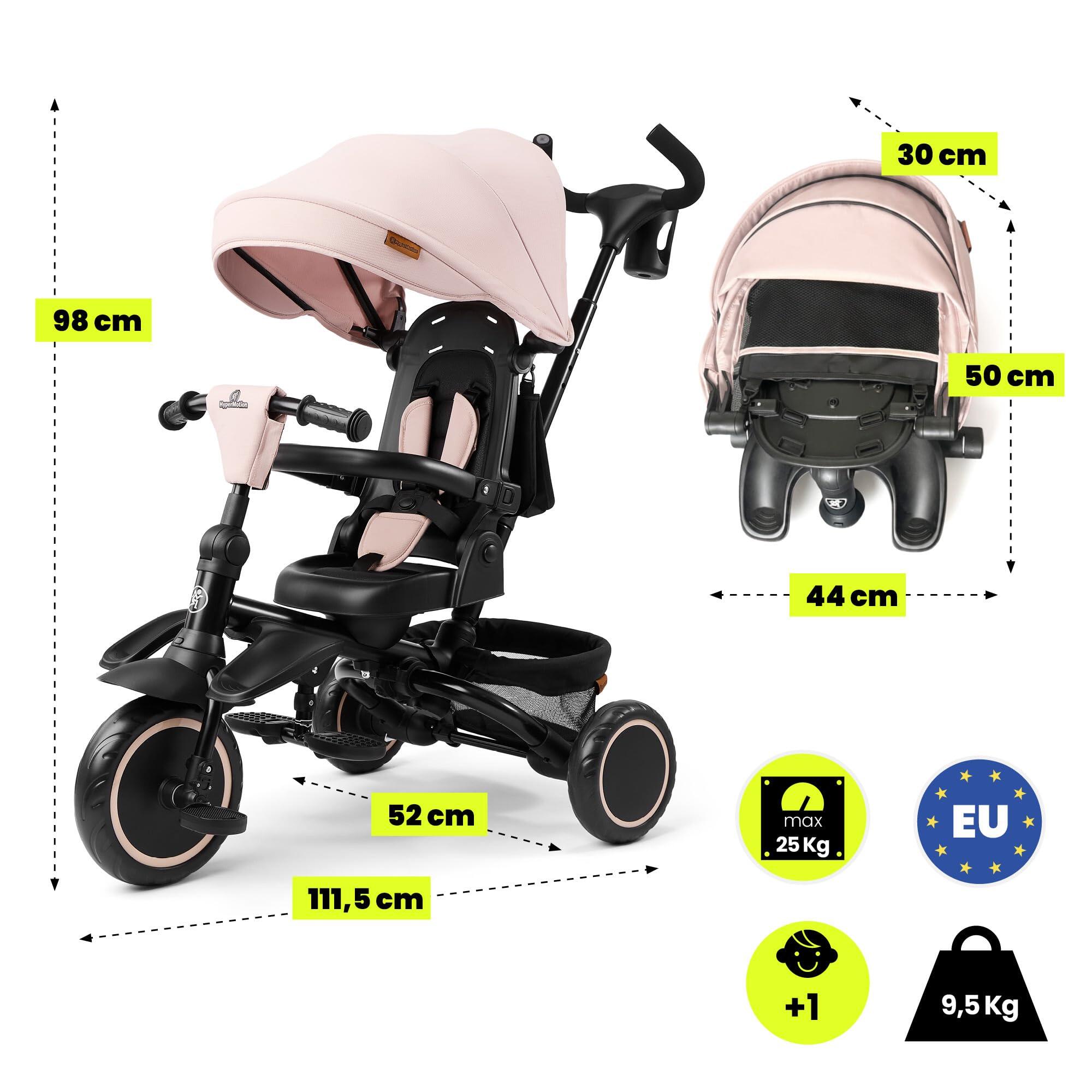 Triciclo evolutivo - sedile 360° pieghevole - tobi timber - beige 5/9