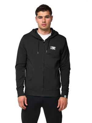 Hoodie met rits voor heren en klein logo