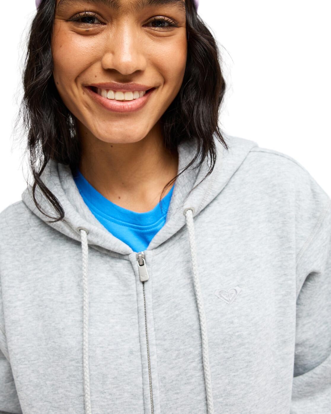 Hoodie mit Reißverschluss SURF STOKED ZIPPED BRUSHED Grau Dames 4/4