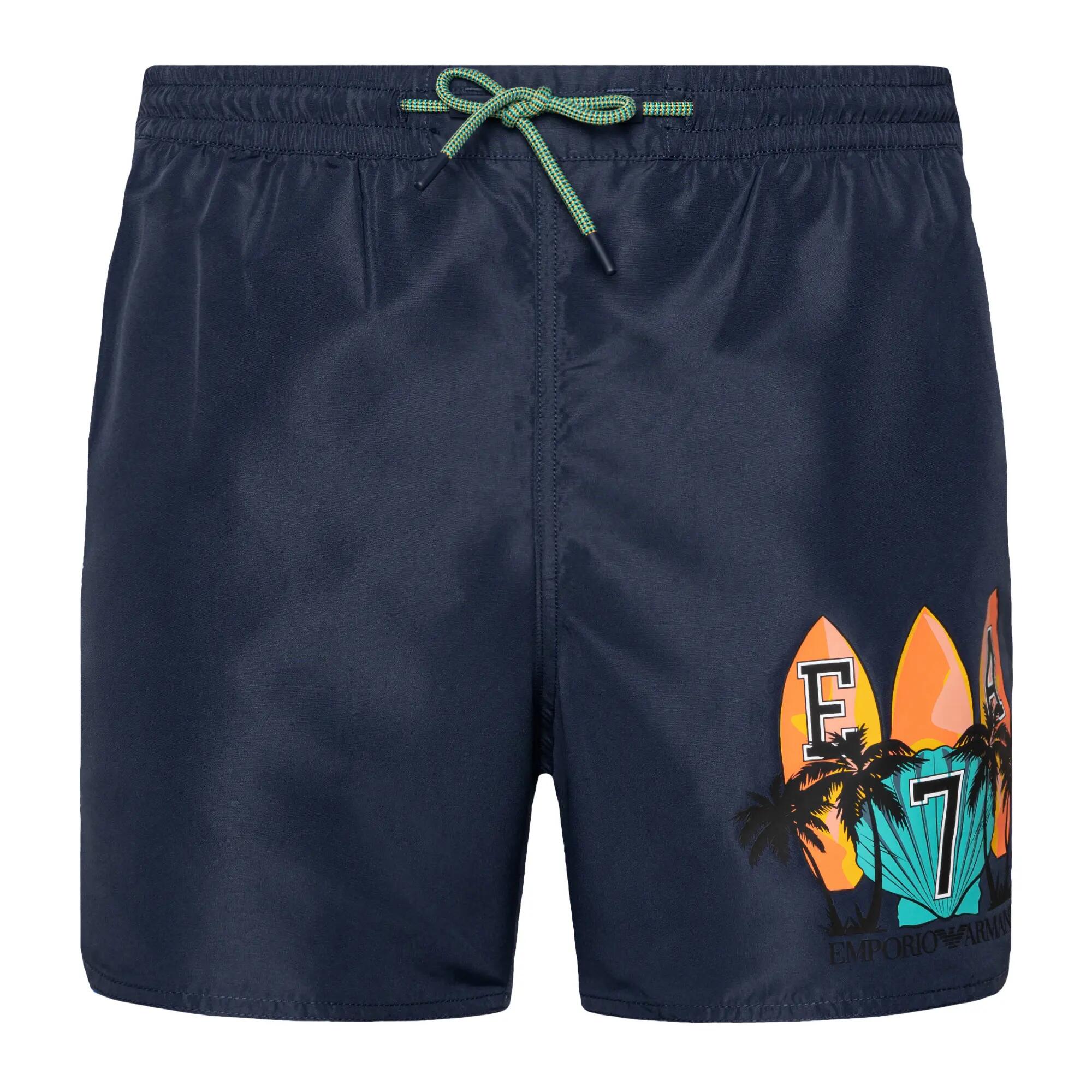 Szorty kąpielowe męskie EA7 Emporio Armani Water Reactive Monogram Boxer 4/4
