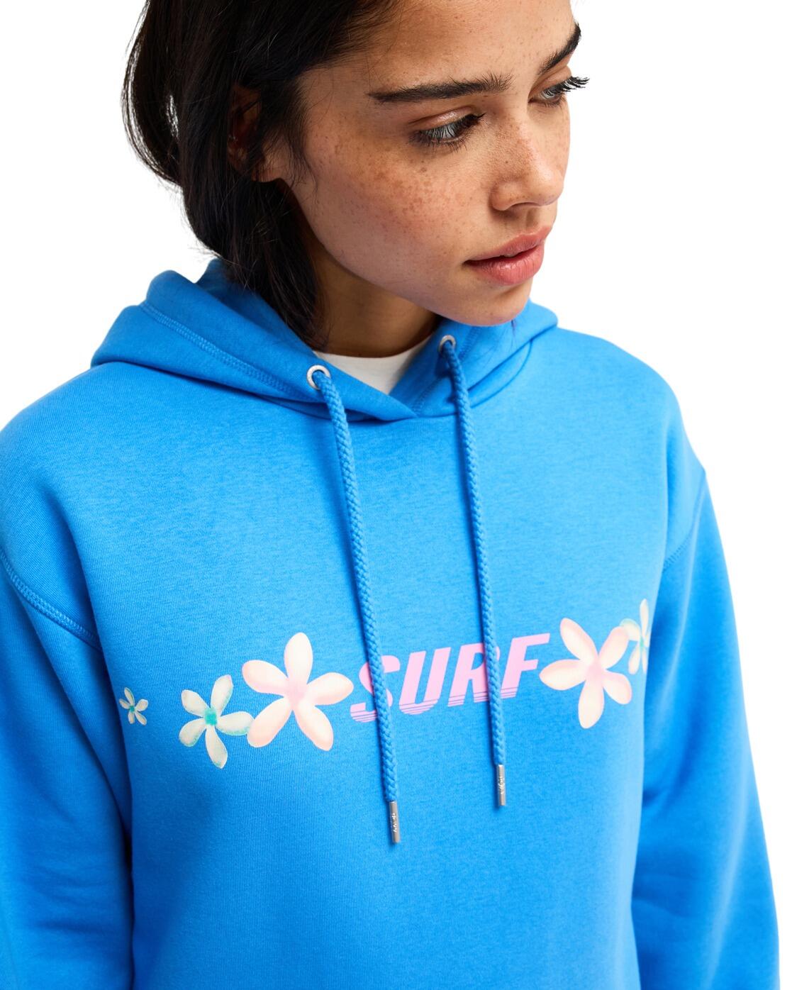Sweat capuche décontracté SURF STOKED BRUSHED Bleu Femme 4/4