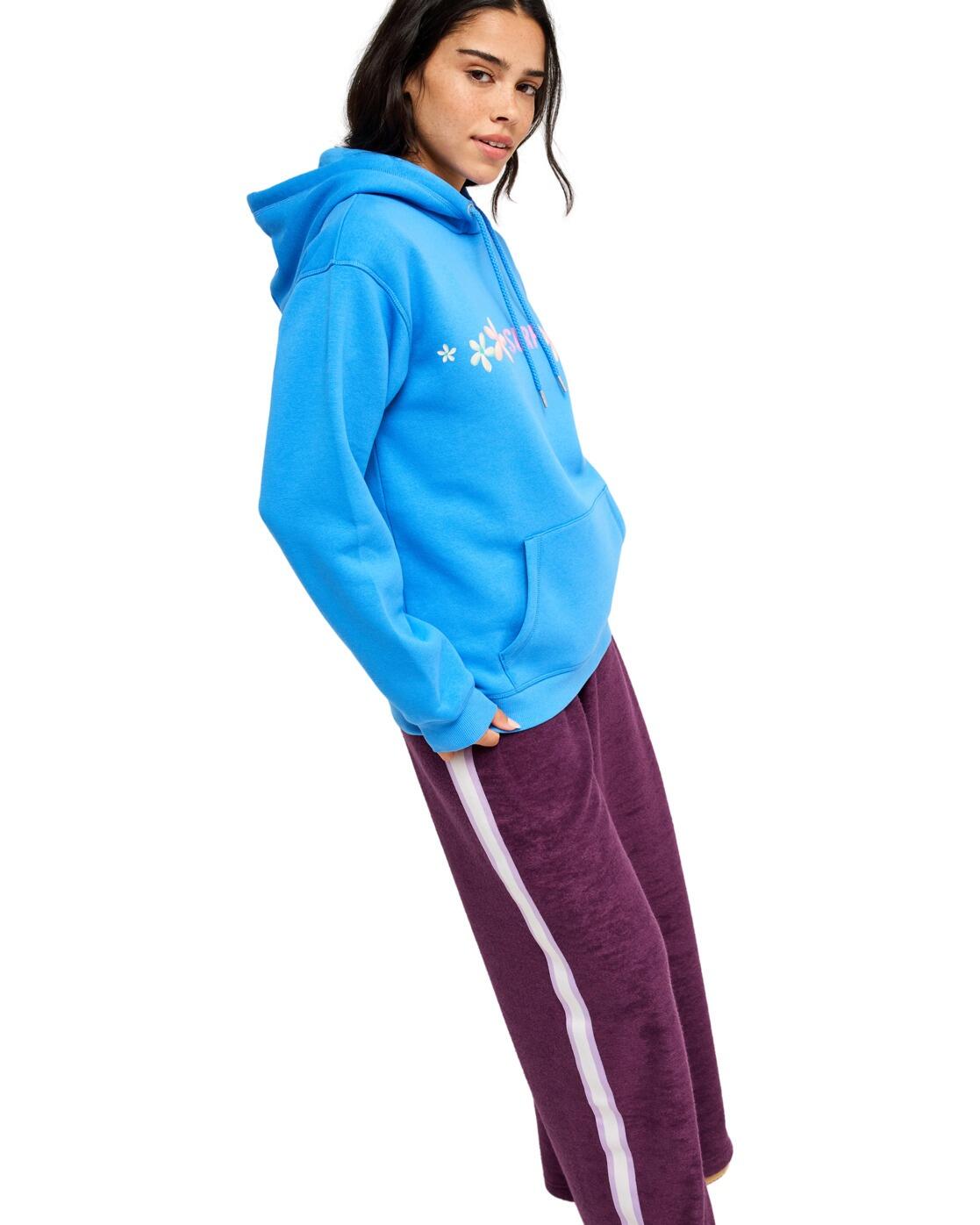 Sweat capuche décontracté SURF STOKED BRUSHED Bleu Femme 3/4