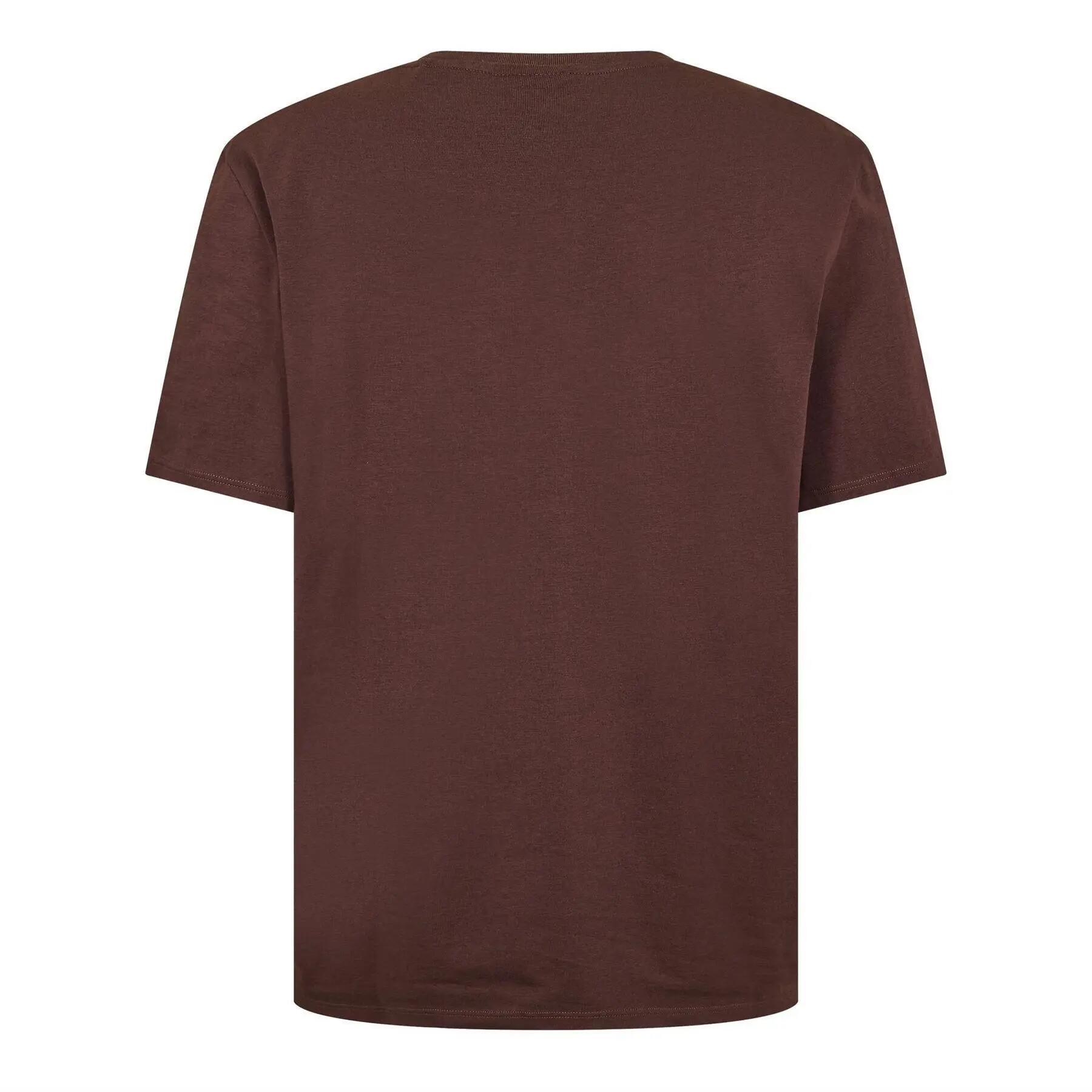 Mens Unique Cotton TShirt (Dark Brown) 2/2