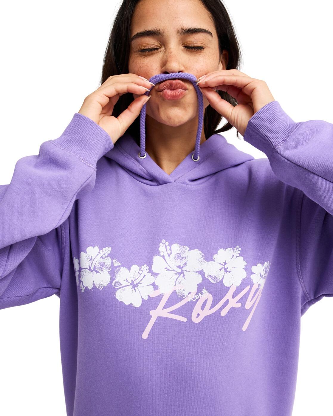 Relaxed Fit Hoodie SURF STOKED BRUSHED Lila Dames 4/4