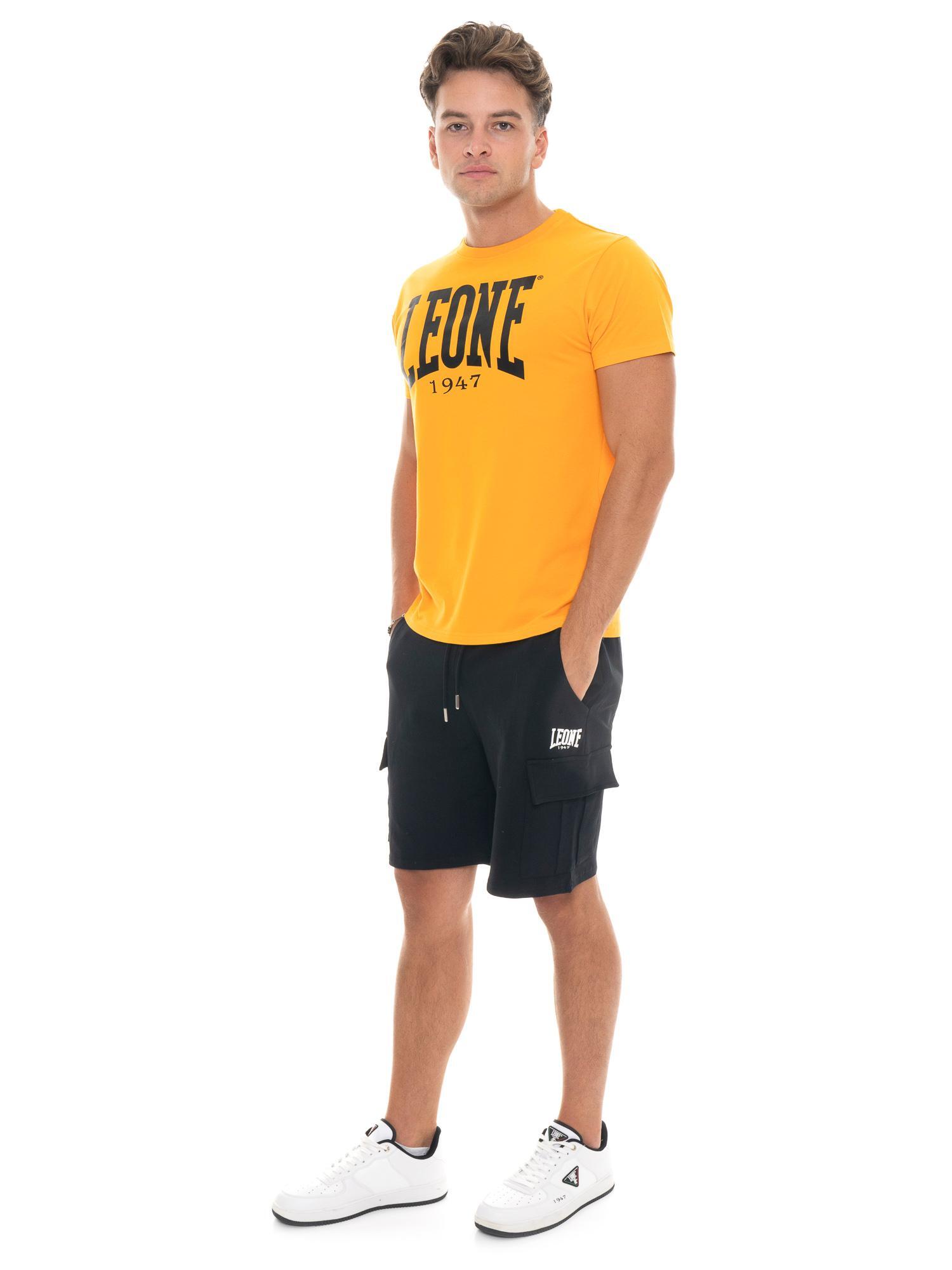 Heren T-shirt met korte mouwen en groot logo 2/5