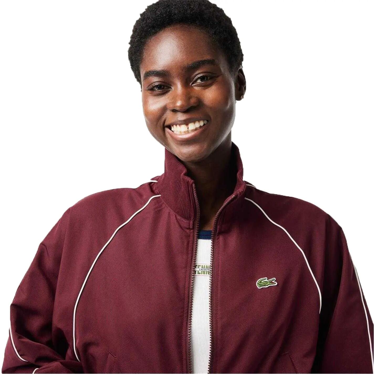 Womens/Ladies Full Zip Athletic Track Jacket (Zinfandel) 3/3