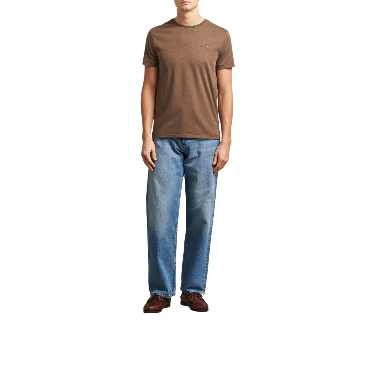 Mens Pima Cotton Regular TShirt (Brown) 4/4