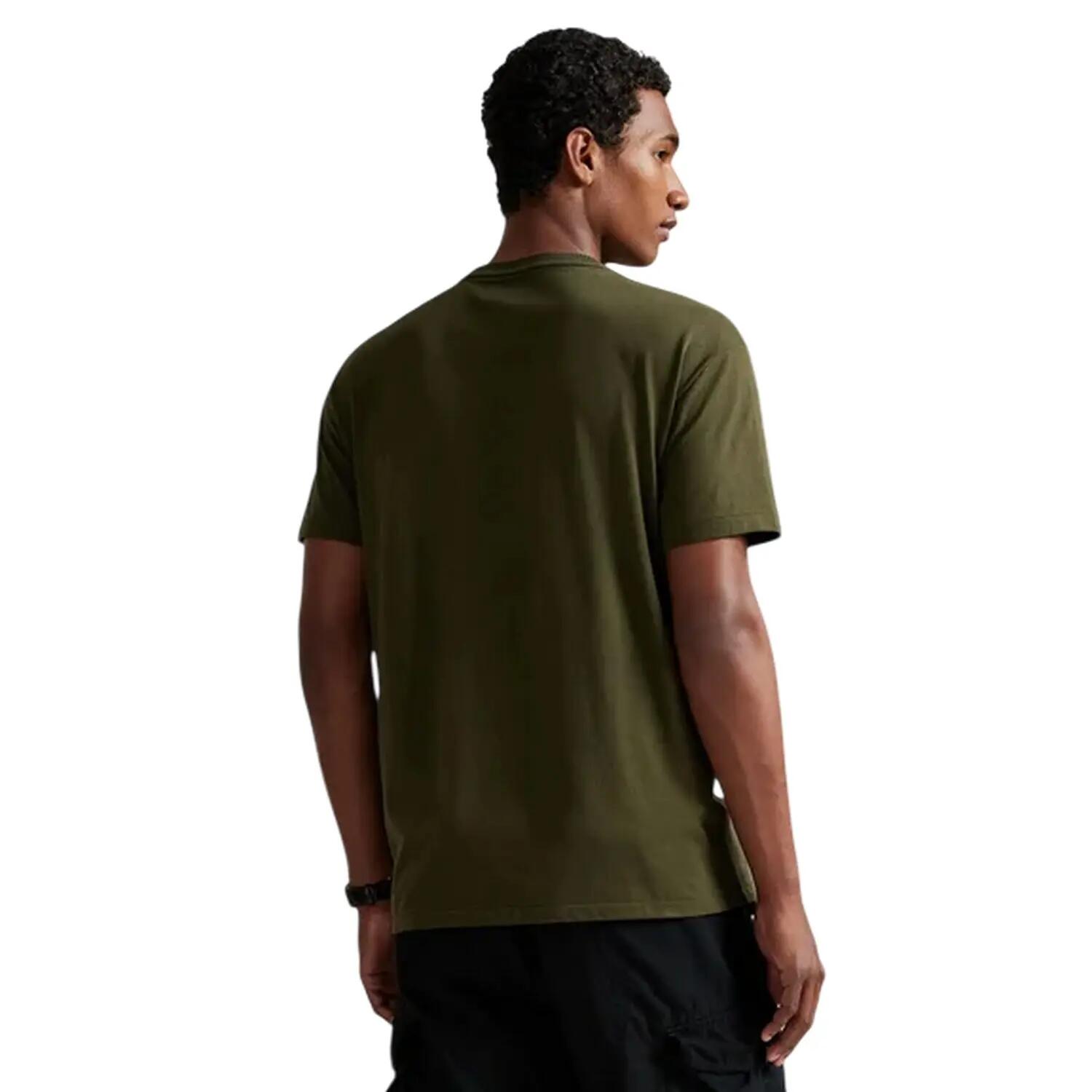Mens Crew Neck ShortSleeved TShirt (Olive) 3/4