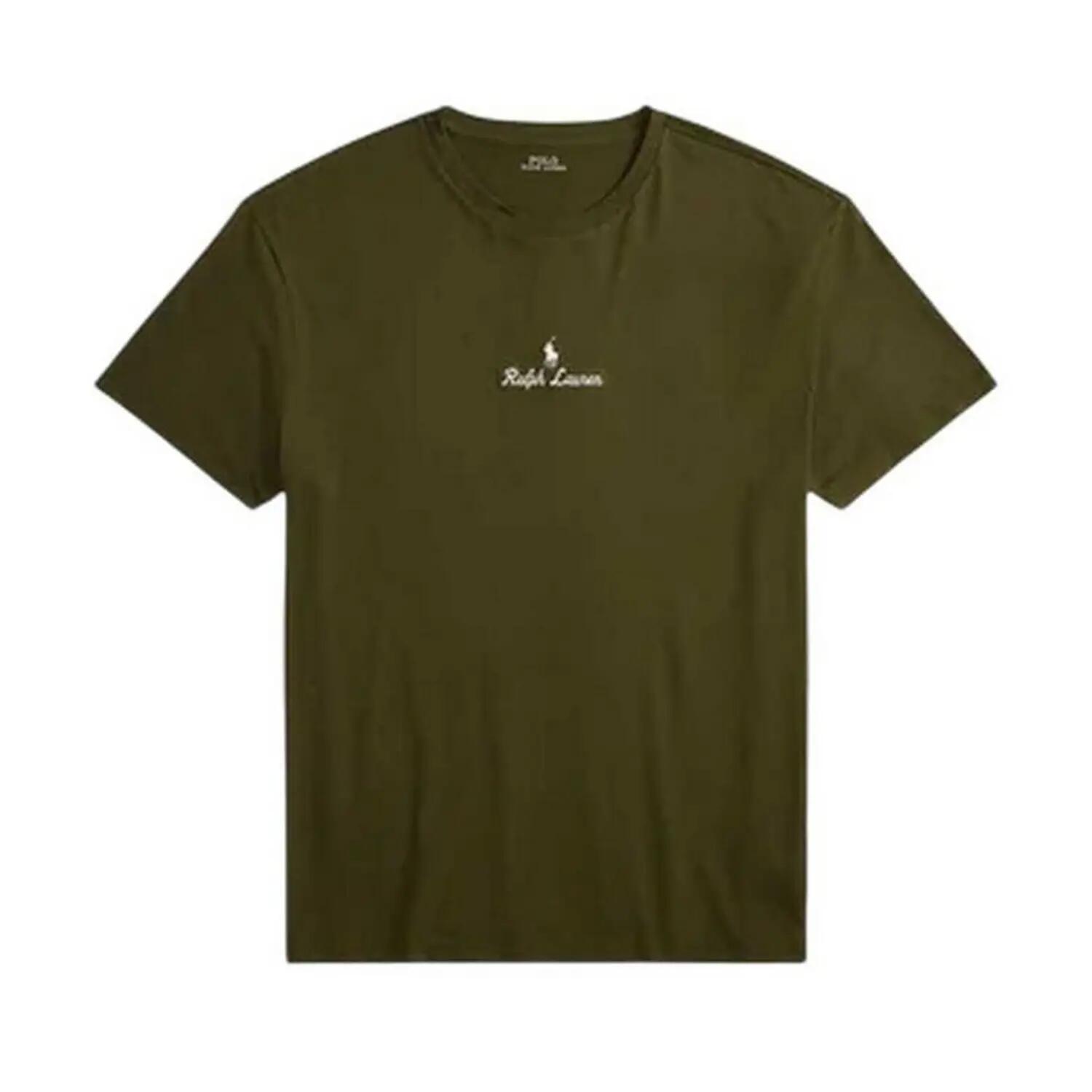 Mens Crew Neck ShortSleeved TShirt (Olive) 2/4