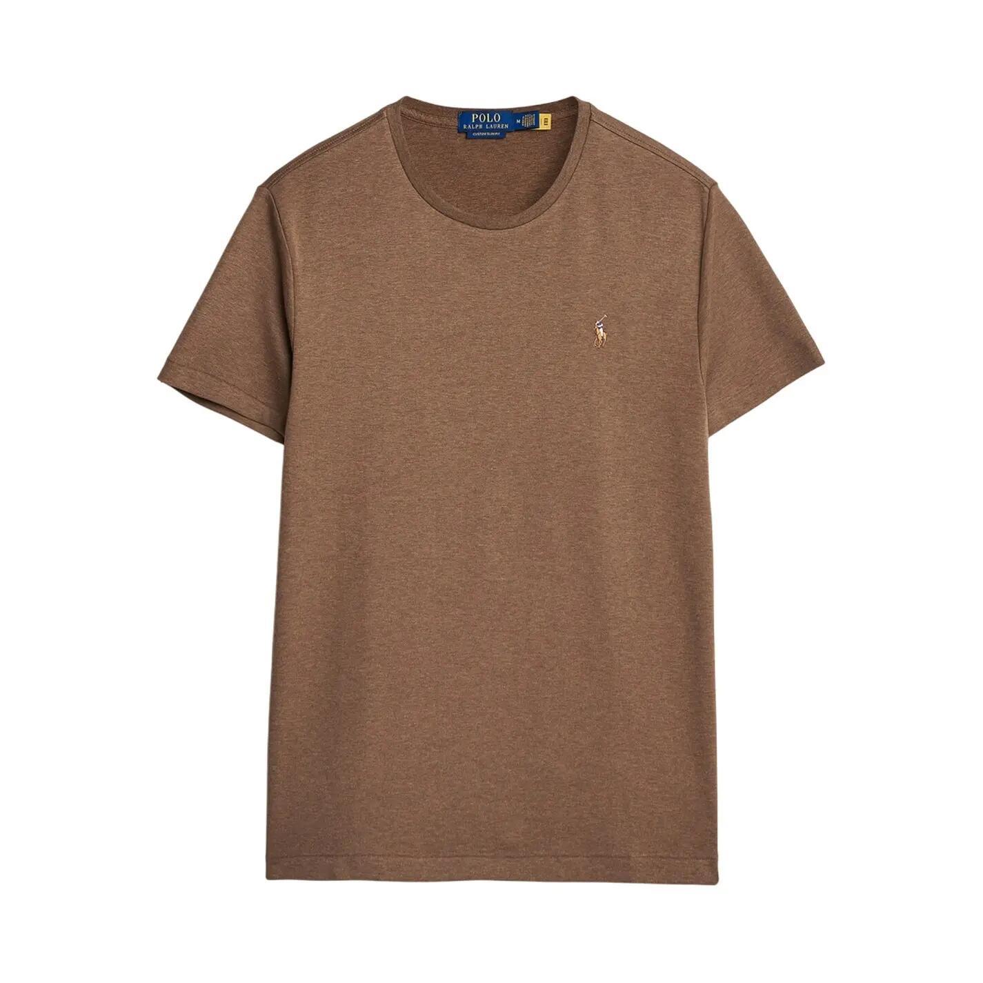 Mens Pima Cotton Regular TShirt (Brown) 2/4