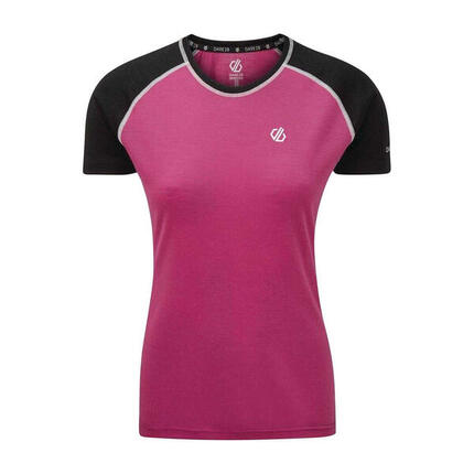 Tshirt Manches Courtes Raglan Motif/style Blocs De Couleurs FIXATE Femme (Rose /