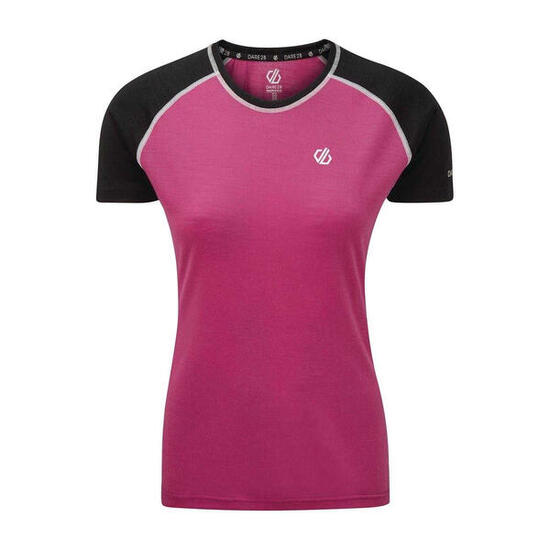 Tshirt Manches Courtes Raglan Motif/style Blocs De Couleurs FIXATE Femme (Rose /