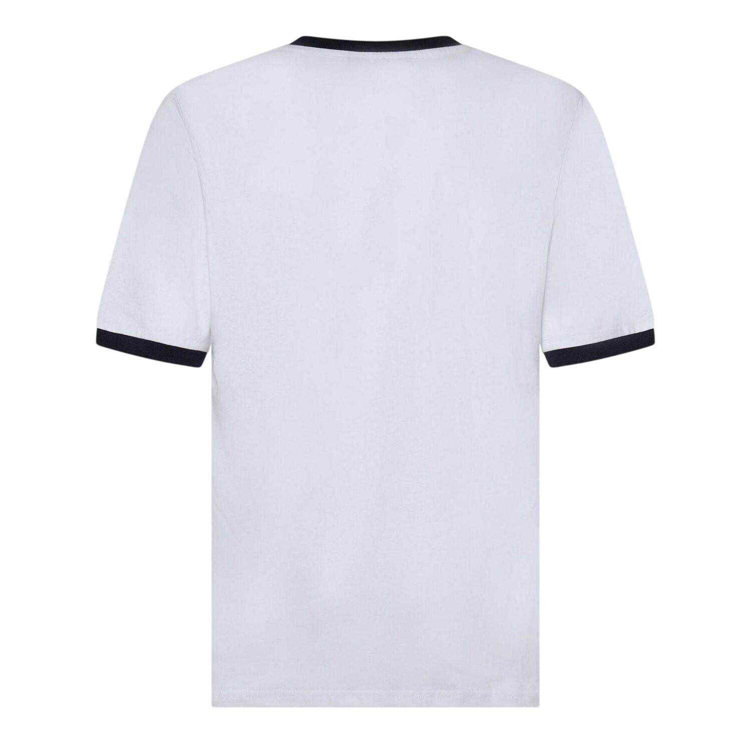 Tshirt Motif/style Logo ASTER Homme (Blanc / Bleu Marine) 2/2