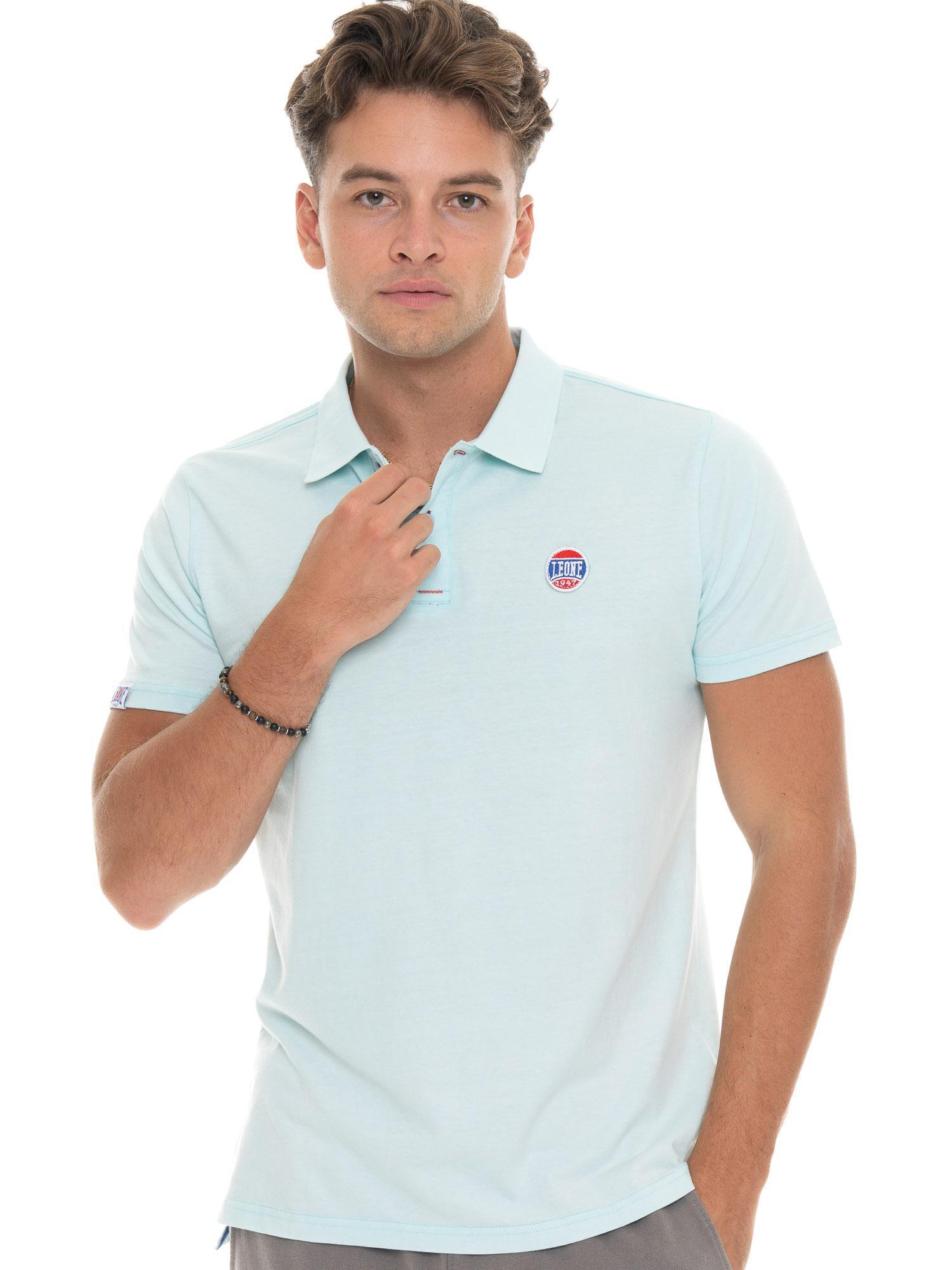 Koszulka polo męska w pastelowym odcieniu 5/5