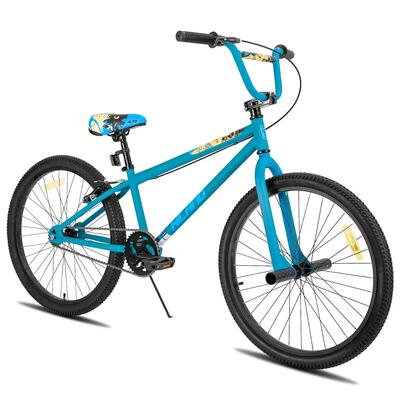 Jongeren bmx freestyle fiets 24/26 inch single speed stunt pegs