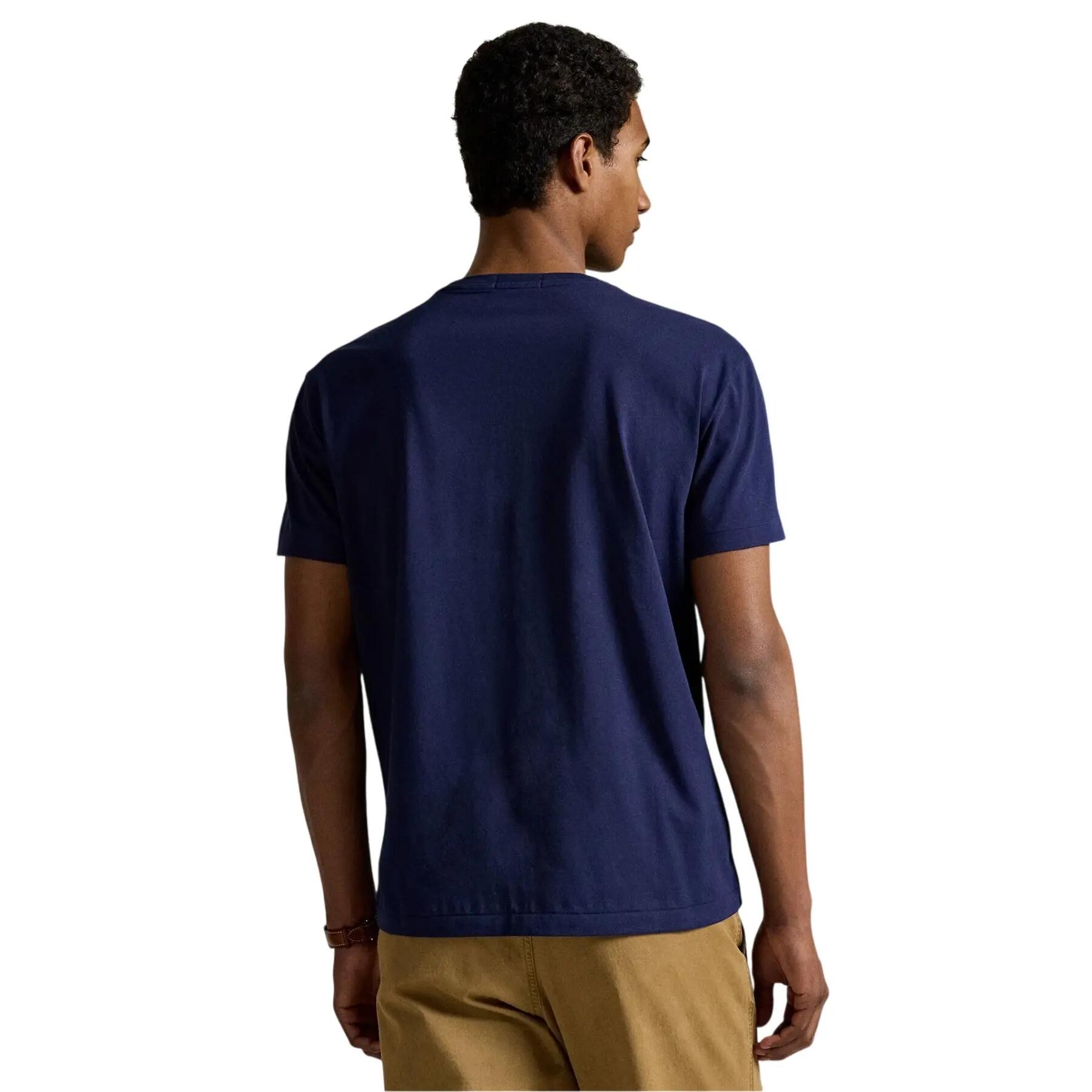 Mens Logo Jersey Cotton Classic TShirt (Navy) 4/4
