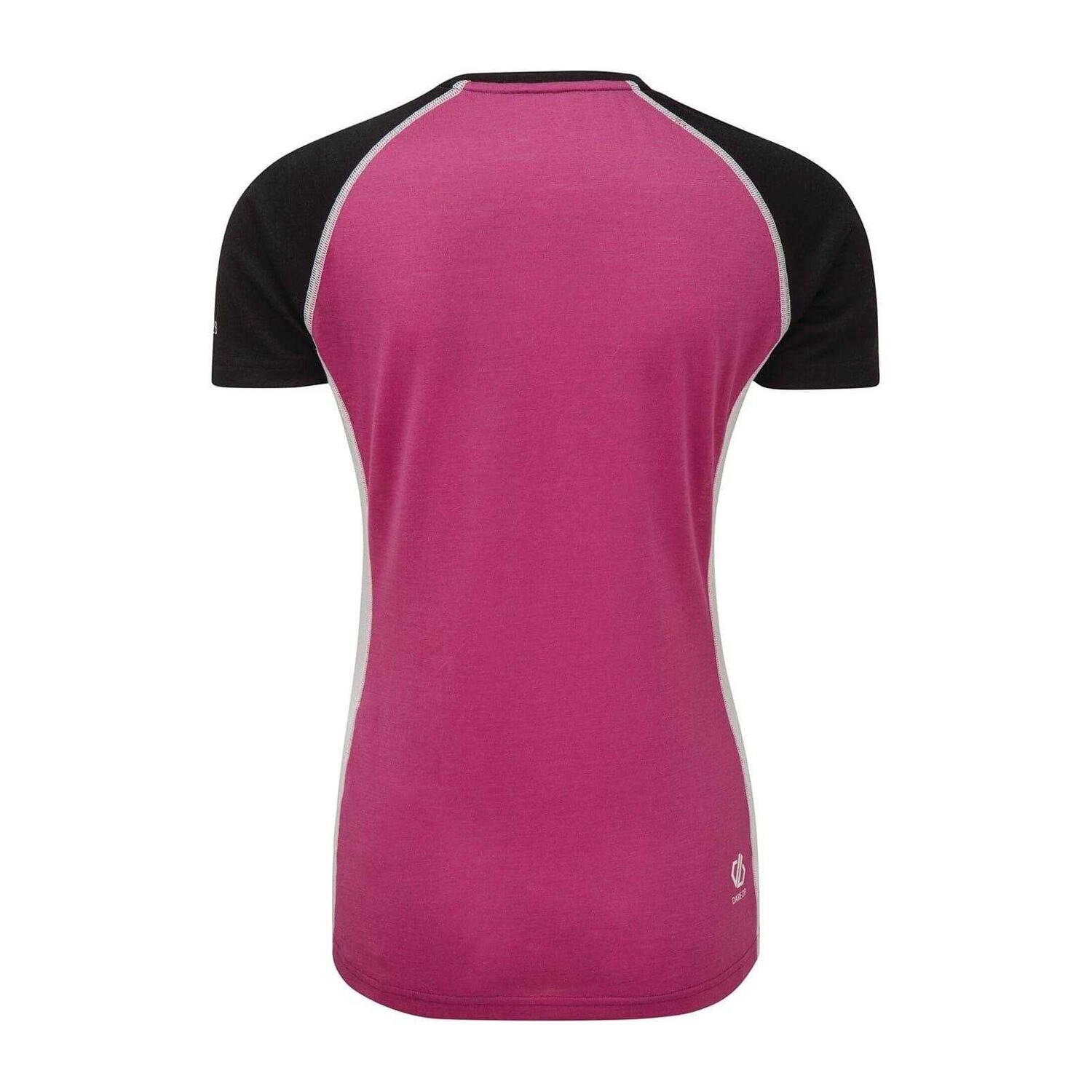 Tshirt Manches Courtes Raglan Motif/style Blocs De Couleurs FIXATE Femme (Rose / 2/4