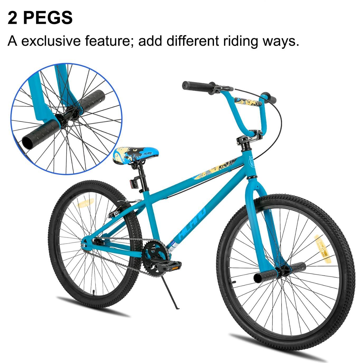 BMX Freestyle Jeune Vélo 24/26 pouces Monovitesse Pegs Acrobatie 5/6