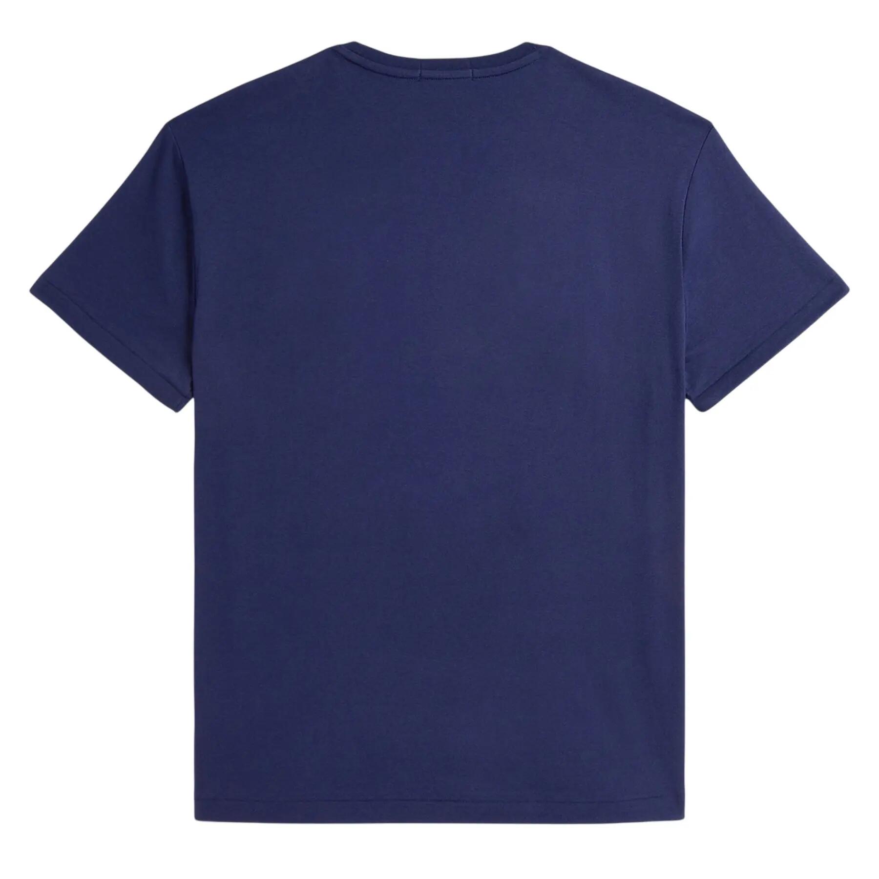 Mens Logo Jersey Cotton Classic TShirt (Navy) 3/4