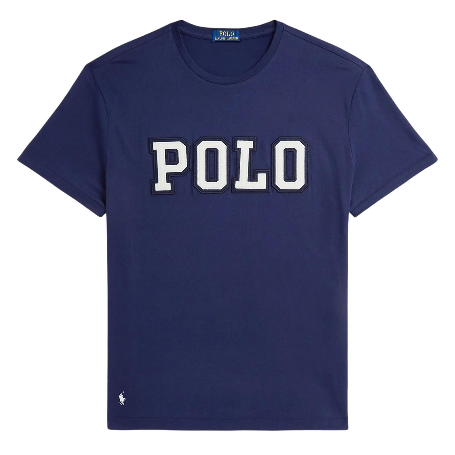 Mens Logo Jersey Cotton Classic TShirt (Navy) 2/4
